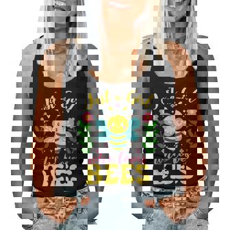 Just A Girl Who Loves Bees Cute Honey Beekeeper Girls Women Tank Top - Monsterry