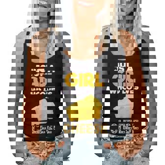 Just A Girl Who Loves Cheese Divertente Regalo Da Donna Canotta da donna - Novitaregali