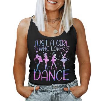Just A Girl Who Loves Dance Lover Girl Dancing Women Tank Top | Seseable UK