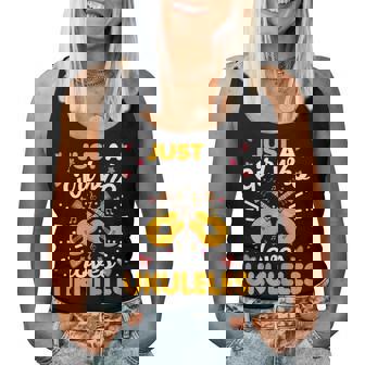 Just A Girl Who Loves Ukuleles Uke Music Lover Canotta da donna - Novitaregali