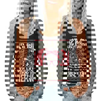 Just A Girl Who Loves Wrestling Girls & Women Wrestler Women Tank Top - Thegiftio