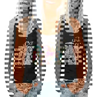 Just Pray Christian Religious Catholic Yarn Crochet Floral Women Tank Top - Monsterry