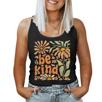 Be Kind Floral Positive Quote Boho Flowers Choose Kindness Women Tank Top - Monsterry