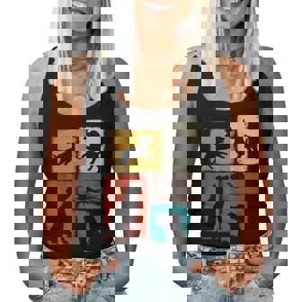 Labrador Vintage Collage Retriever Lab Dad Mom Dog Lover Women Tank Top - Thegiftio