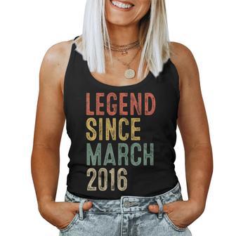 Legend March 2016 10Th Birthday Boy Girl 10 Year Old Women Tank Top - Seseable