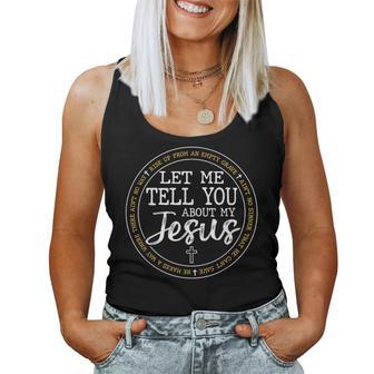 Let Me Tell You About My Jesus God Faith Religious Christian Women Tank Top - Seseable