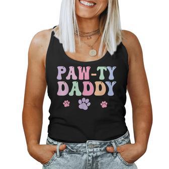 Let's Pawty Girl Daddy Puppy Dog Party Birthday Girl Family Women Tank Top - Thegiftio UK