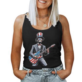 Lincoln 4Th Of July Abe Merica Guitar Patriotic Lincoln Rock For Men Women Tank Top - Monsterry