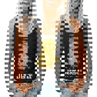 Litter's Full Parody Outfit Sarcastic Christmas Cat Women Tank Top | Mazezy