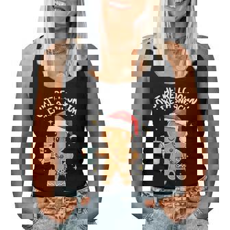 Out Here Lookin Like A Snack Cute Gingerbread Christmas Girl Women Tank Top | Seseable UK