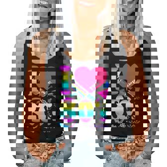 Love The 80'S Heart Costumeintage Années 80 Pour Et Homme Manche Longue Débardeur pour femme - Cadeauxyz