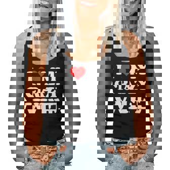 I Love My Crazy Wife レディースタンクトップ - Kawaiitshirt