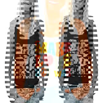 Make Love Not War Hippie 60S 70S Groovy Anti War Women Tank Top - Thegiftio