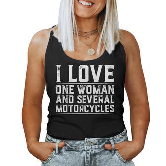 I Love One Woman And Several Motorcycles Motorcycle Gear Women Tank Top | Mazezy