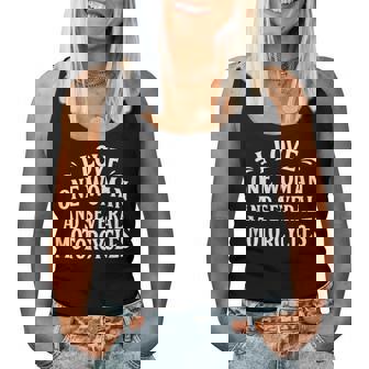 I Love One Woman And Several Motorcycles Women Tank Top - Monsterry