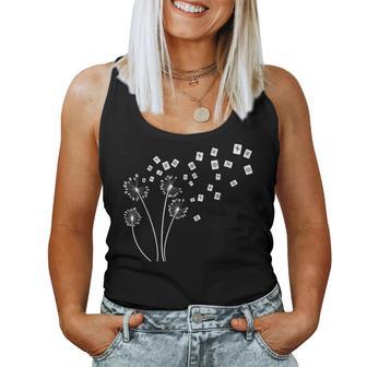 Mahjong Player Cards Tiles Dandelion Chinese Tile Game Women Tank Top - Thegiftio