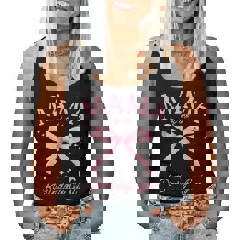 Mama Of The Birthday Girl Coquette Bow Matching Family Women Tank Top | Seseable UK