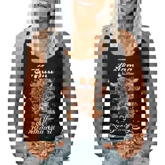 Mama Of The Birthday Girl Highland Cow Farm Family Women Tank Top - Monsterry