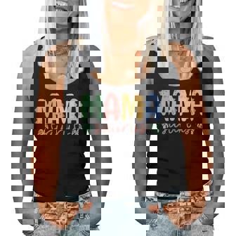 Mama Saurus Mom Dinosaur Three Rex Birthday Boy Girl Family Women Tank Top | Seseable UK