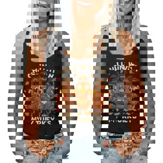 Matching Family Chillin With My Turkeys Thanksgiving Fall Women Tank Top | Seseable FR