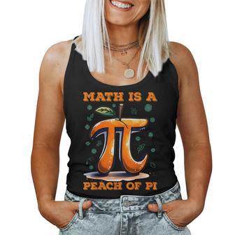 Math Is A Peach Of Pi Pi Day Joke For Women Women Tank Top - Thegiftio UK