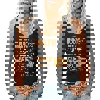 Math Is A Piece Of Pie Math Teacher Pi Day Saying Women Tank Top - Monsterry