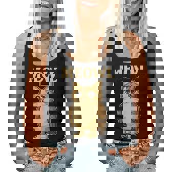 Meowl Mème De Jeu Amusant Pour Chat Et Chouette Débardeur pour femme - Cadeauxyz