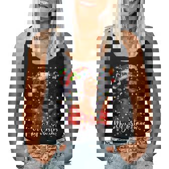 Merry Christmas African American Melanin Pjs Xmas Women Women Tank Top - Thegiftio