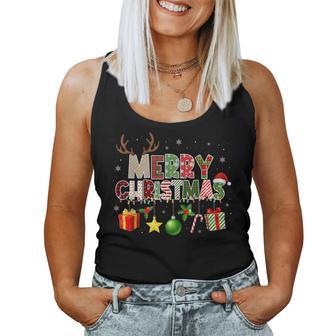 Merry Christmas Lights Xmas Holiday Family Women Women Tank Top | Seseable UK
