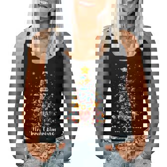 Merry Christmas Medical Christmas Tree Pjs Xmas Women Women Tank Top - Thegiftio