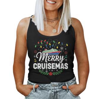 Merry Cruisemas Cruise Christmas Lights Nautical Women Tank Top | Seseable UK