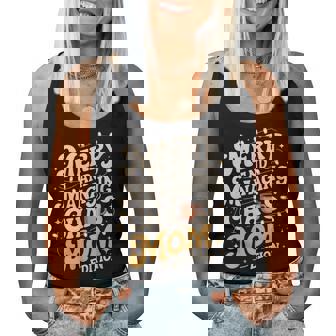 Merry And Managing Chaos Christmas Mom Life Retro Women Tank Top | Seseable CA