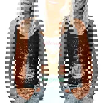 Merry Pugmas For Woman Pug Lovers Fanny Christmas Pug Women Tank Top | Mazezy