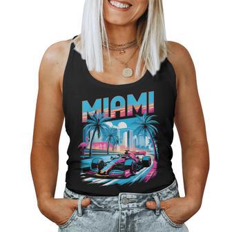 Miami Racing Race Car Racer Driver Women Tank Top - Thegiftio UK
