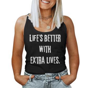 Mit Zusätzlichen Leben Ist Das Leben Besser Gamer-Slogan Für Männer Und Frauen Tank Top Frauen - Seseable