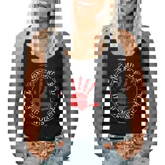 Mmiw Missing & Murdered Indigenous Awareness Red Hand Women Tank Top | Mazezy