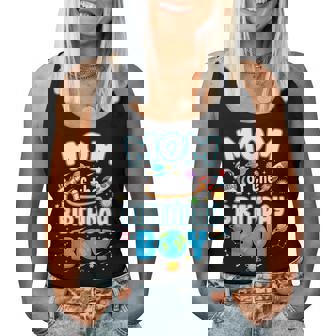 Mom Of The Birthday Boy Astronaut Family Space Planets Women Tank Top - Seseable