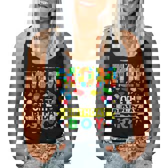 Mom Of The Birthday Boy Master Builder Blocks Toy Building Women Tank Top - Thegiftio