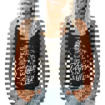 Mom Life Coffee Lover Motherhood Fueled By Caffeine & Chaos Women Tank Top - Thegiftio