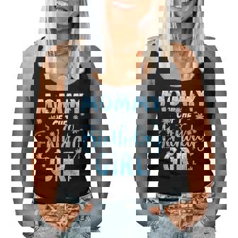 Mommy Of The Birthday Girl Snowflakes Themed Matching Women Tank Top - Thegiftio