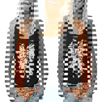 Music Notes Coquette Bow Music Teacher School Musician Band Women Tank Top - Seseable