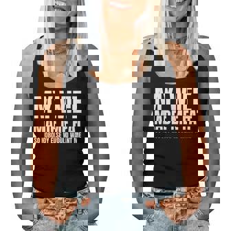 My Wife Made Me Fat Unhinged Dad Joke 不潔なミーム ぽっちゃり レディースタンクトップ - Kawaiitshirt