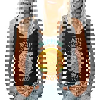 Napping Through The Snow Christmas Sloth Candy Cane Women Tank Top | Mazezy