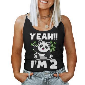Niños Panda 2º Cumpleañosí Tengo 2 Años Camiseta sin mangas para mujer - Regaloses