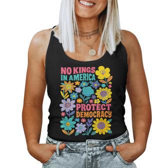No Kings In America We The People Retro Boho Floral Lovers Women Tank Top | Seseable CA
