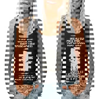 No Repeat Yourself I Ignored You Cat Saying Men Women Tank Top | Mazezy