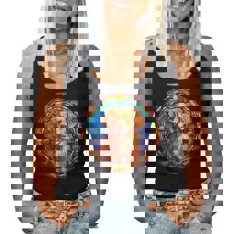 Novacotia Duck Tolling Retriever Toller Dog ステンドグラス レディースタンクトップ - Kawaiitshirt