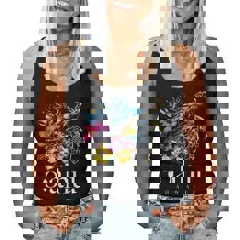 Oahu Hawaii Sea Turtle Hawaiian Surfer Souvenir Women Tank Top - Thegiftio