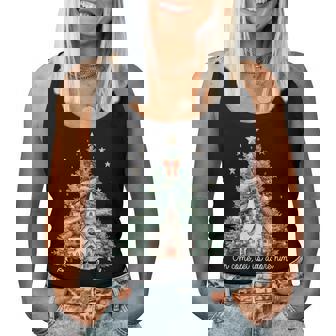 Oh Come Let Us Adore Him Christian Jesus Christmas Pajamas Women Tank Top | Seseable CA