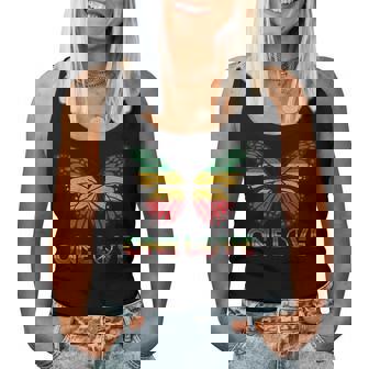 One Love Butterfly Rasta Reggae Peace Rastafari Roots Women Tank Top - Thegiftio